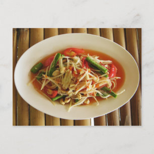 Spicy Papaya Salad [Som Tam] ... Thai Lao Food Postcard