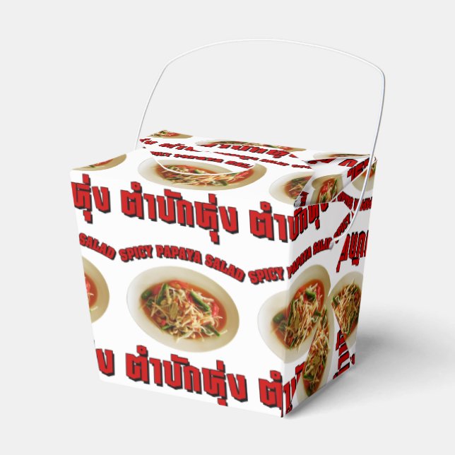 Spicy Papaya Salad [Tam Mak Hung] Isaan Dialect Favour Box (Front Side)