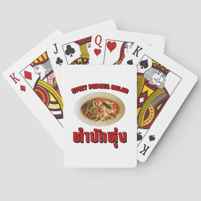 Spicy Papaya Salad [Tam Mak Hung] Isaan Dialect Playing Cards (Back)