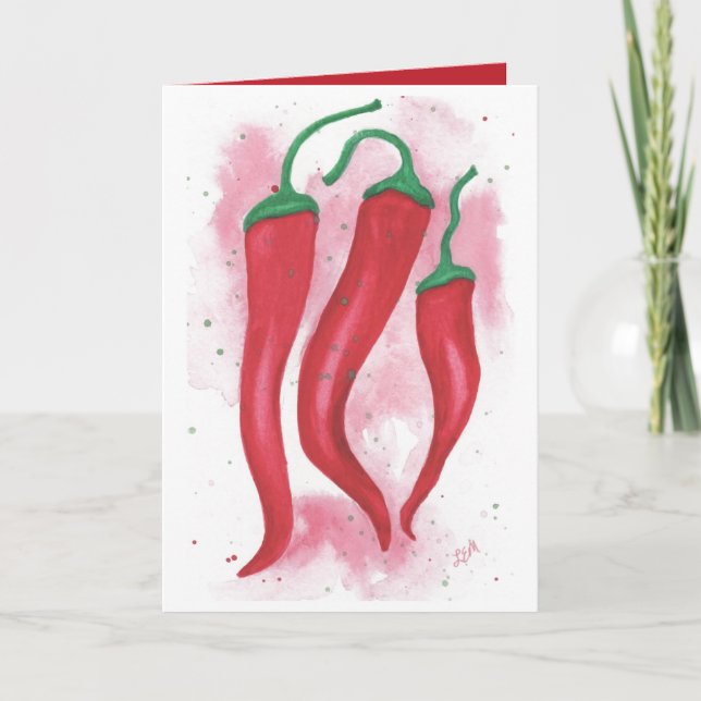 Spicy Peppers Thank You Card (Front)