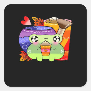 Spicy Pumpkin Latte Fall Season Classic Square Sticker