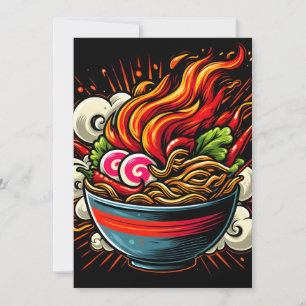 Spicy Ramen Japanese Noodle Street Art Announcement
