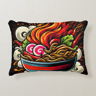 Spicy Ramen Japanese Noodle Street Art Decorative Cushion