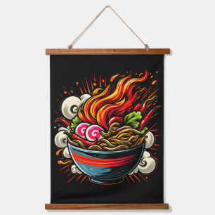 Spicy Ramen Japanese Noodle Street Art Hanging Tapestry