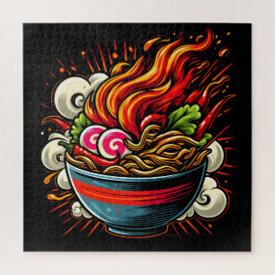 Spicy Ramen Japanese Noodle Street Art Jigsaw Puzzle
