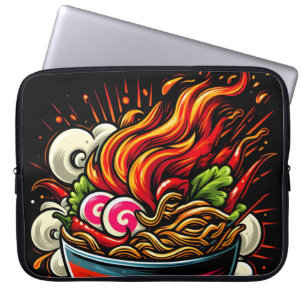 Spicy Ramen Japanese Noodle Street Art Laptop Sleeve