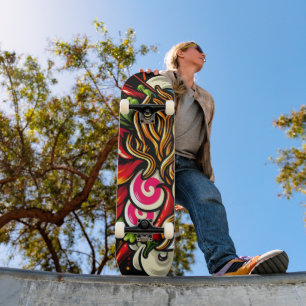 Spicy Ramen Japanese Noodle Street Art Skateboard
