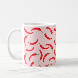 Spicy Red Chilli Pattern Coffee Mug