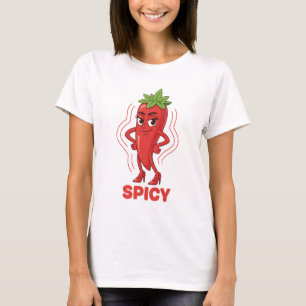 Spicy Red Chilli Pepper Funny Sassy Food T-Shirt