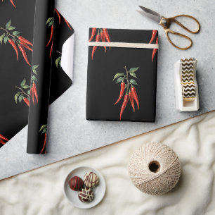 Spicy Red Chilli Pepper Wrapping Paper