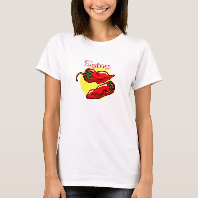Spicy Red Chilli Peppers T-Shirt (Front)