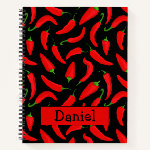 Spicy Red Pepper Personalised Notebook