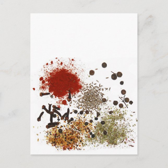 Spicy spices foodie top chef photo graphic postcard (Front)