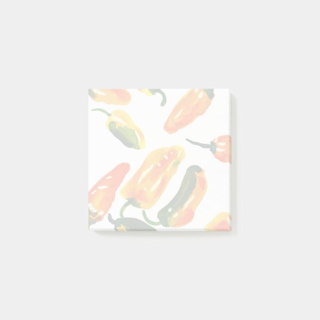 Spicy Thoughts Colourful Pepper Sticky Notes  (Front)