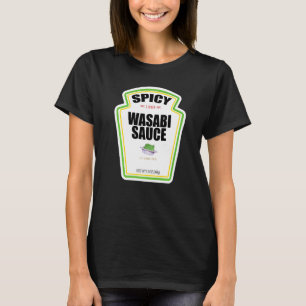 Spicy Wasabi Sauce Bottle Label Halloween Costume T-Shirt