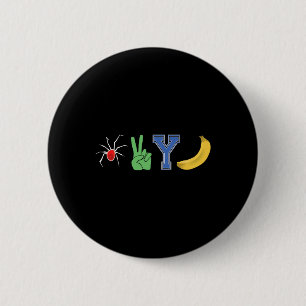 Spider 2 Y Banana Football Playing Strategy Game P 6 Cm Round Badge