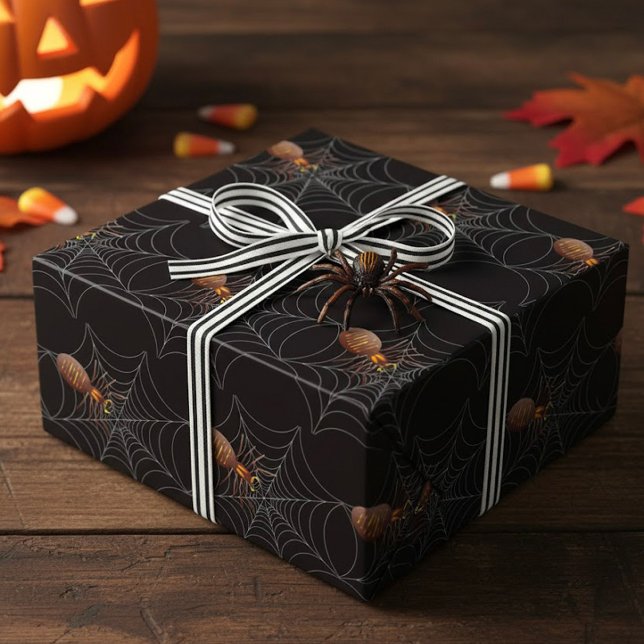 Spider And Spider Web Wrapping Paper (Creator Uploaded)