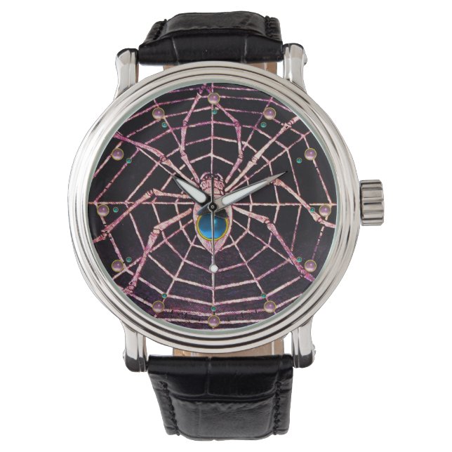 SPIDER AND WEB Blue Sapphire ,Pink Gems ,Black Watch (Front)