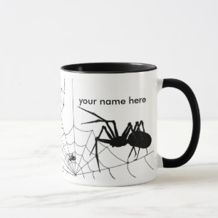 Spider and web mug - Customize add your name here