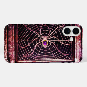 SPIDER AND WEB Purple Amethyst Black iPhone 16 Plus Case