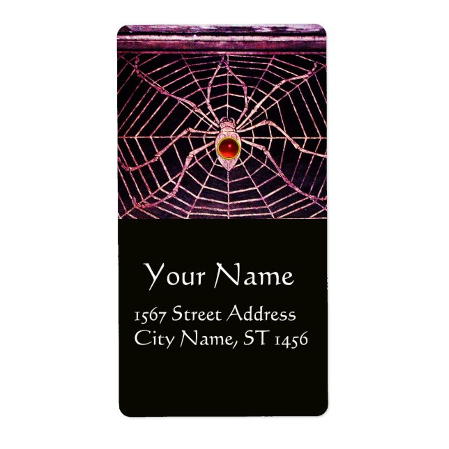 SPIDER AND WEB Red Ruby Black (Front)