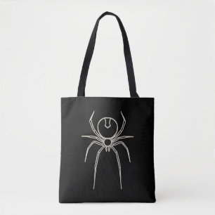 Spider - Bat Black and Bone Tote Bag