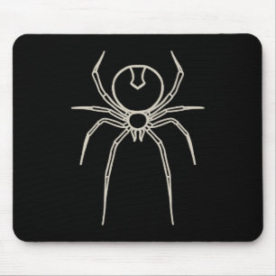 Spider - Bat Black and Bone White Mouse Mat