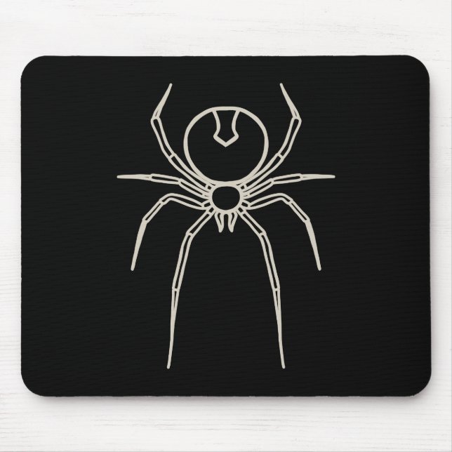 Spider - Bat Black and Bone White Mouse Mat (Front)