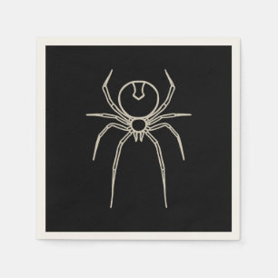 Spider - Bat Black and Bone White Napkin