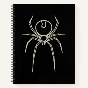Spider - Bat Black and Bone White Notebook