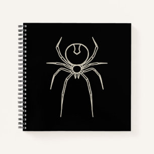 Spider - Bat Black and Bone White Notebook