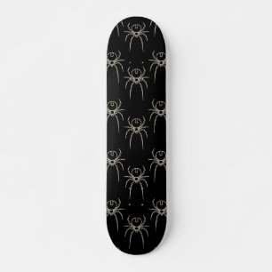 Spider - Bat Black and Bone White Skateboard