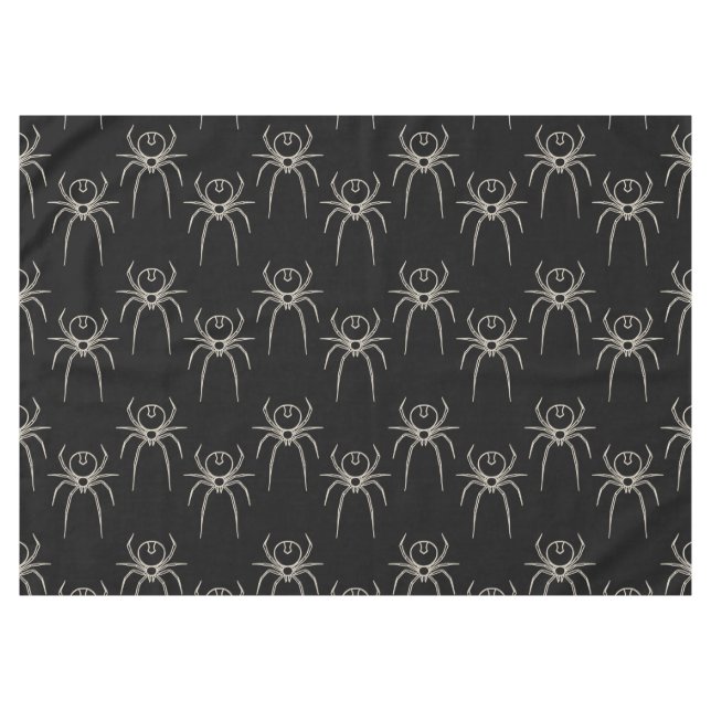 Spider - Bat Black and Bone White Tablecloth (Front (Horizontal))