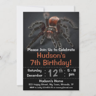 spider birthday invitation