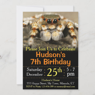 spider birthday invitation