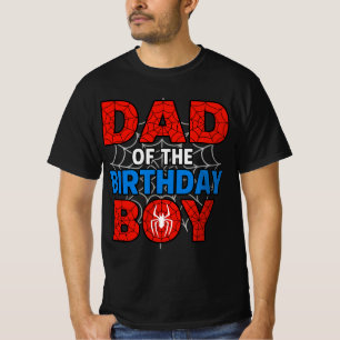 Spider Birthday Party Dad   Official Dad  T-Shirt