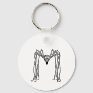 spider . black and white key ring