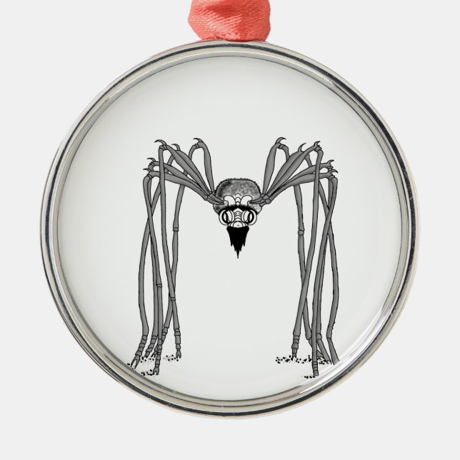 spider . black and white metal tree decoration (Front)