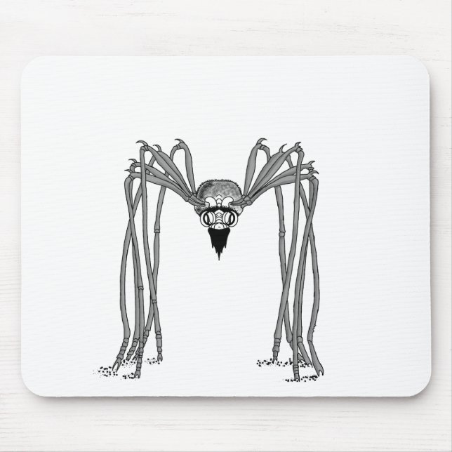 spider . black and white mouse mat (Front)