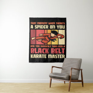 Spider Black Belt Karate Master Tapestry