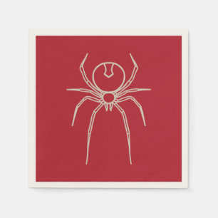  Spider - Blood Red and Bone White Napkin