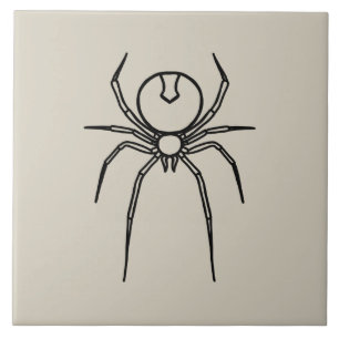 Spider - Bone White and Bat Black Tile