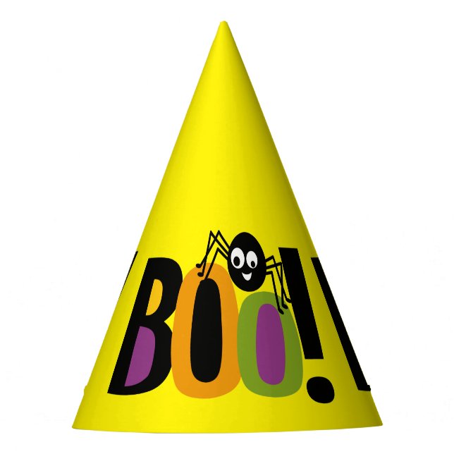 Spider BOO Halloween  Party Hat (Front)