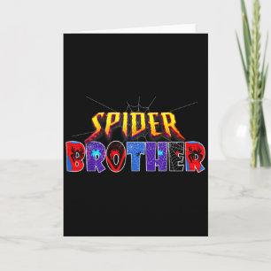 Spider Brother Shirt Birthday Family Funny Hallowe Card