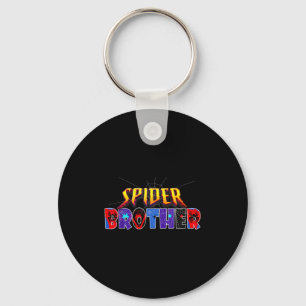 Spider Brother Shirt Birthday Family Funny Hallowe Key Ring