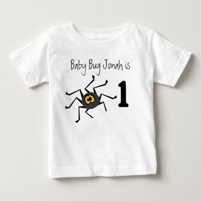 Spider Bug Customisable Birthday T-shirt (Front)