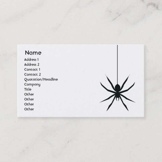 Spider - Business Business Card (Front)