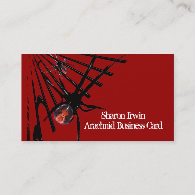Spider Business Cards Template (Front)