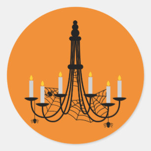 Spider chandelier Halloween gothic Classic Round Sticker