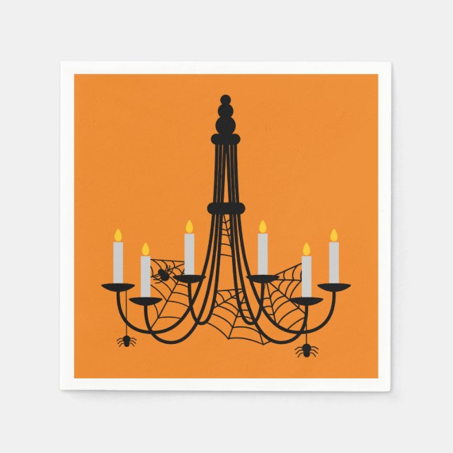 Spider chandelier Halloween gothic Napkin (Front)